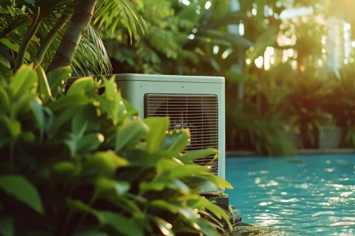 Schéma explicatif du fonctionnement d'une pompe à chaleur pour piscine.