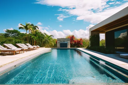 Pompe à chaleur pour piscine installée et fonctionnelle