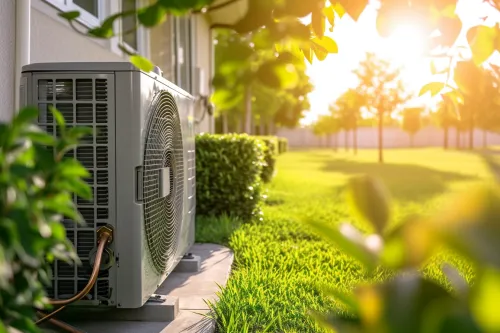 Technicien installant une climatisation murale chez un particulier.