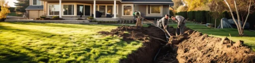 Installation d'une pompe à chaleur géothermique pour un habitat.